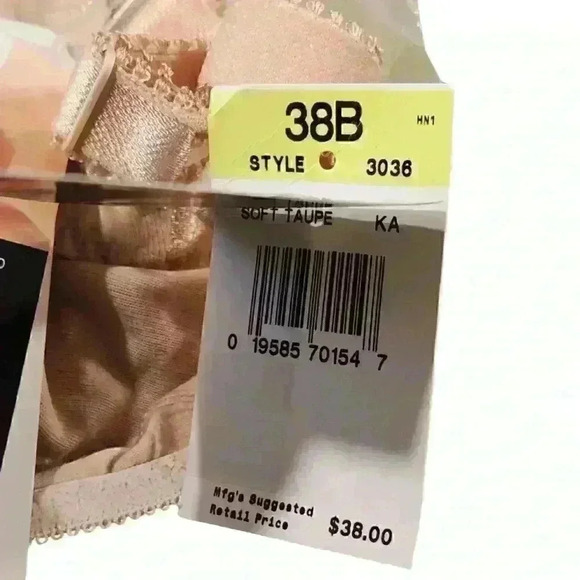 NWT Bali Double Support Wire Free Bra, Nude 38B $38 - Picture 7 of 8